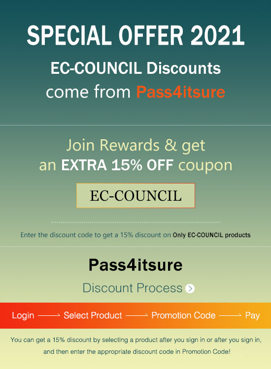 Pass4itsure EC-COUNCIL dumps discount code 2021